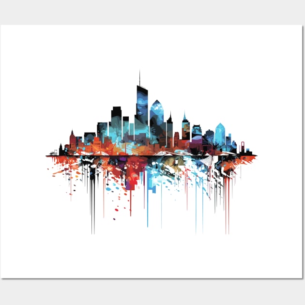 City Skylines Urbain World Fun Life Abstract Wall Art by Cubebox